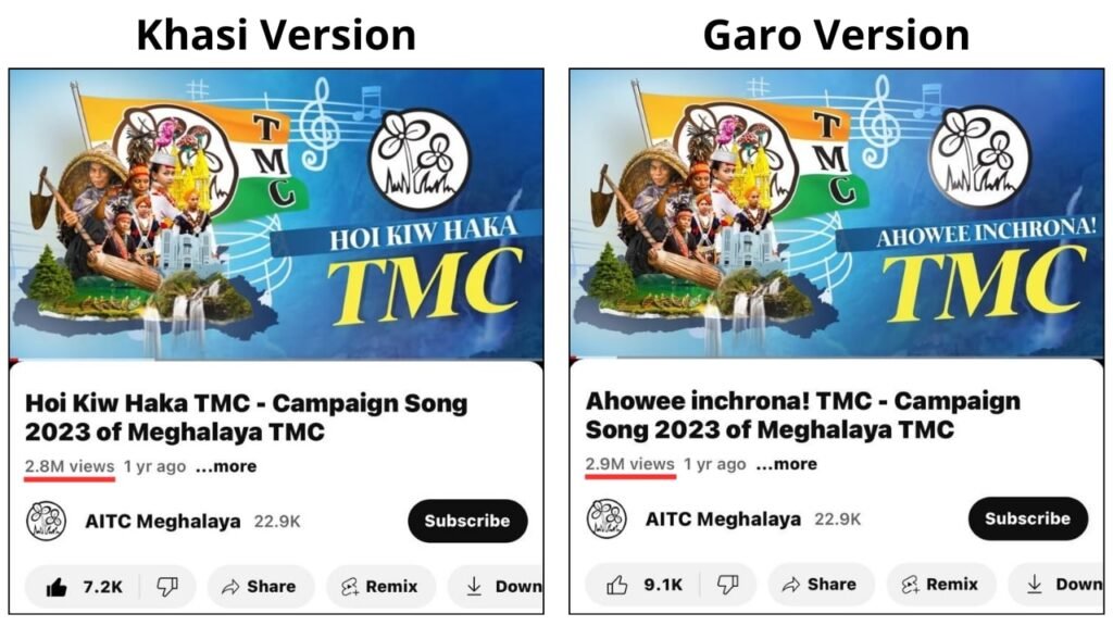 Garo and Khasi versions of TMC campaign song for Meghalaya, launched by I-PAC.